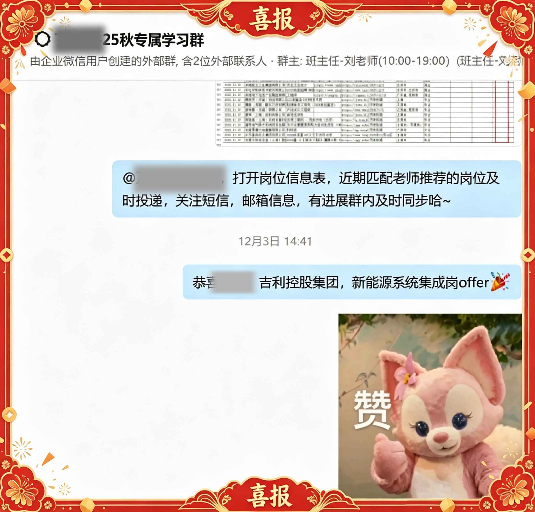 上岸喜报
